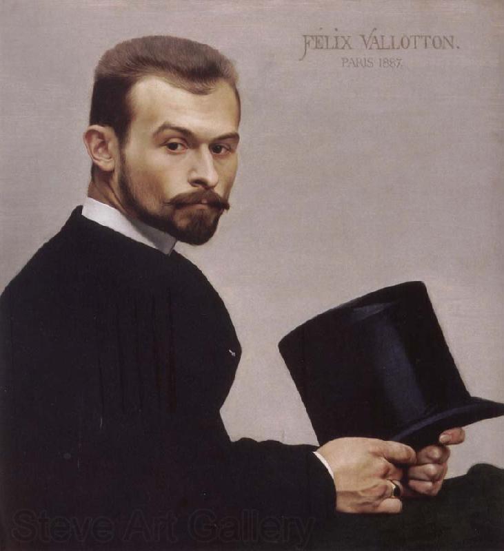 Felix Vallotton Felix Jasinski Holding His Hat